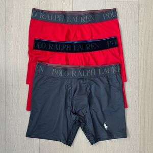 Ralph Lauren Red and Gray Boxer Briefs